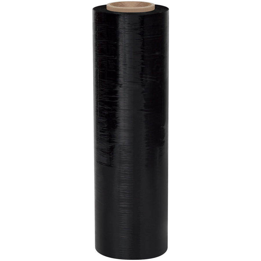 SF188B delivers puncture-resistant protection for non-standard pallet loads up to 2500 lbs with complete opacity in a single wrap. This 18" x 1500' black opaque hand stretch film works reliably in temperatures as low as -5°F, making it ideal for sensitive shipments requiring confidentiality and environmental protection. Case includes 4 rolls of economical blown film.