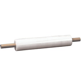 No dispenser required–the 4½" extended core handle makes this cast stretch film ready to use straight from the box. Each case of 4 rolls delivers superior load retention and puncture resistance for high-volume warehouse and pallet shipping operations. Ultra-clear cast film leaves zero residue on products.