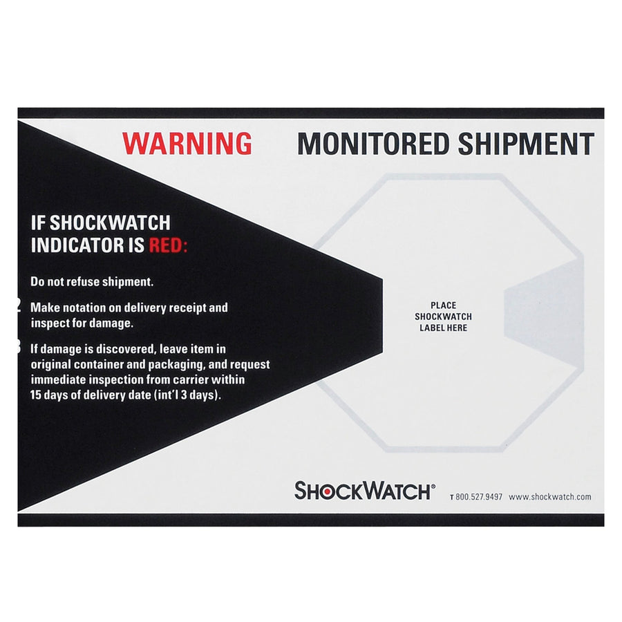 1.8x1.1 White/Black ShockWatch Companion Labels 200/Case SHWCL