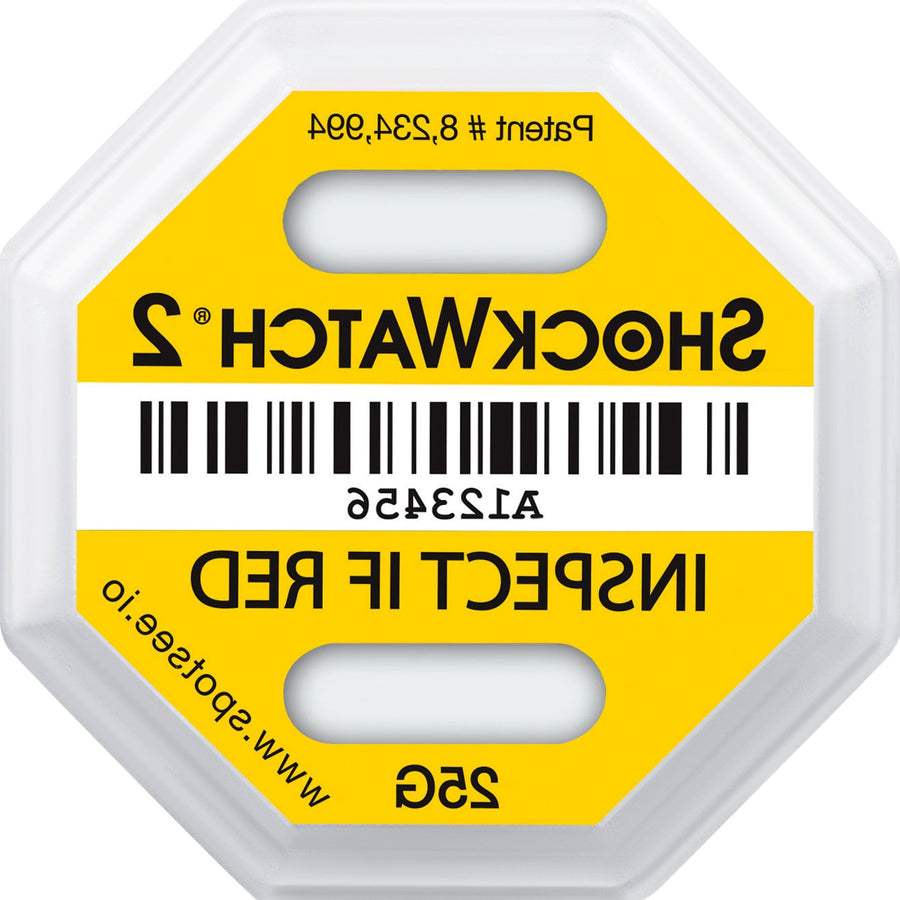 25G Yellow ShockWatch 2 Impact Indicators 50/Case SHWT25