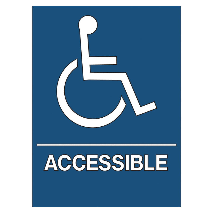 6x9 ADA Compliant Wheelchair Accessible Sign 1 Each SN100