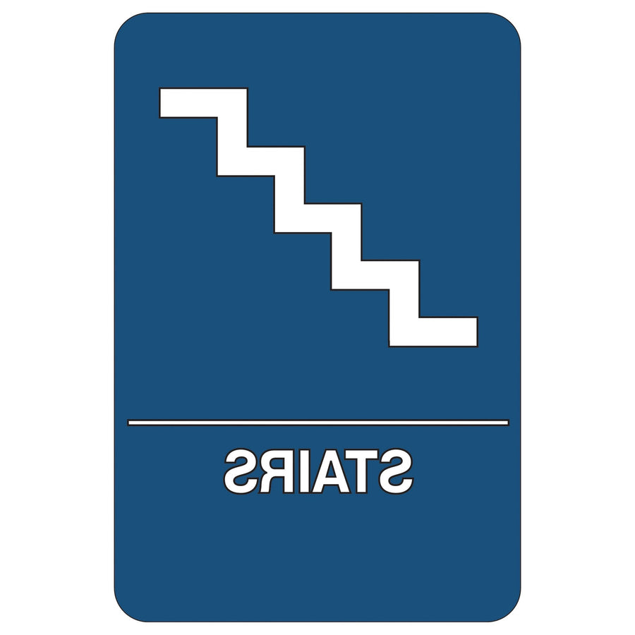 6x9 Blue/White ADA Compliant Stairs Sign SN101