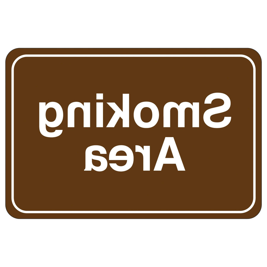 6x9 Brown/White Plastic Facility Sign 1 Each SN211