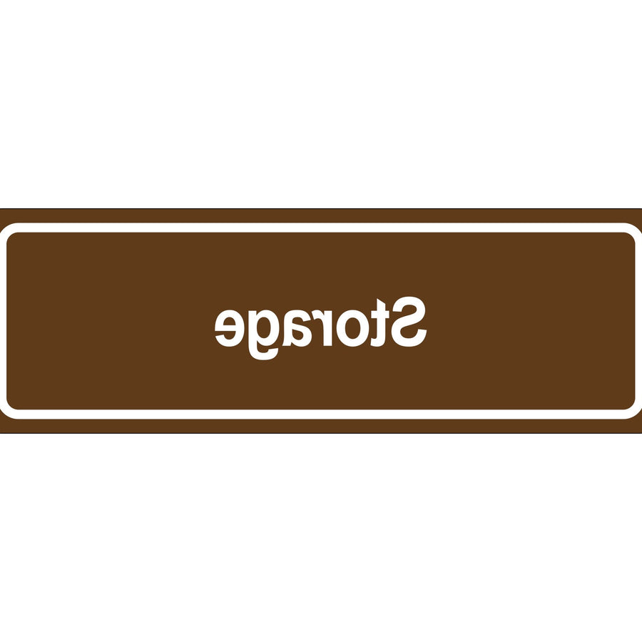 3x9 Brown Acrylic Storage Door Sign 1 Each SN504