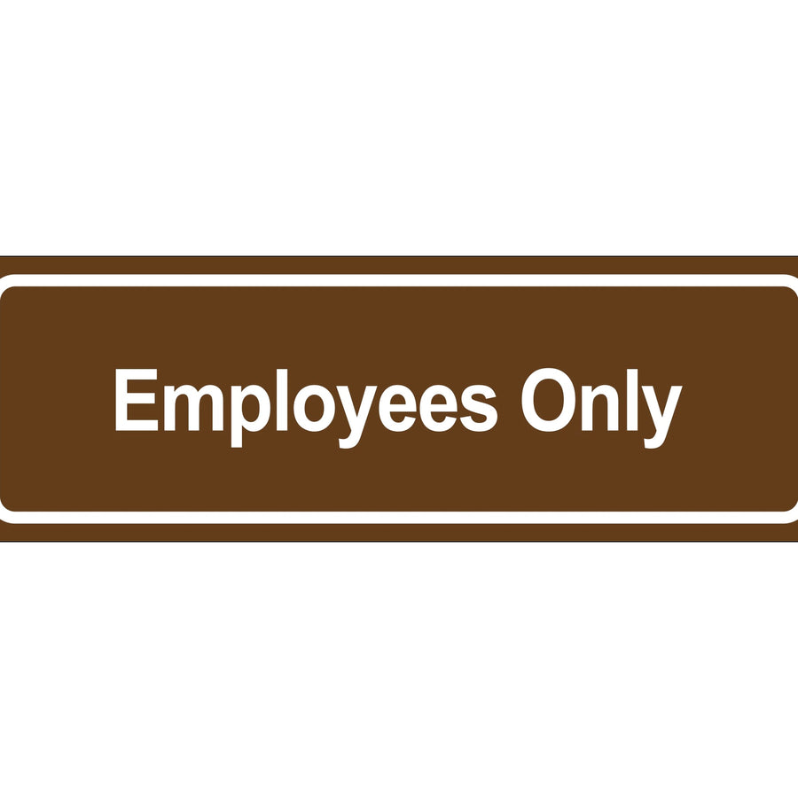 3x9 Acrylic Employees Only Door Sign 1 Each SN507