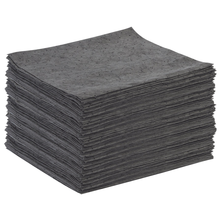 Absorb oils, solvents, and industrial liquids with our 18" x 16" universal sorbent pads–built for durability with dimple-bonded polypropylene. Vertically perforated design lets you tear the exact size you need. Buy by the case of 200 and cut your spill cleanup costs while staying compliant.