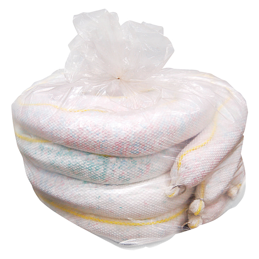 Absorb and contain petroleum-based spills on water with these 5" x 10' oil-only sorbent booms. Each case includes four durable polypropylene booms with integrated sorbent material, designed to form a floating migration barrier that captures oils and fuels while preventing environmental spread.