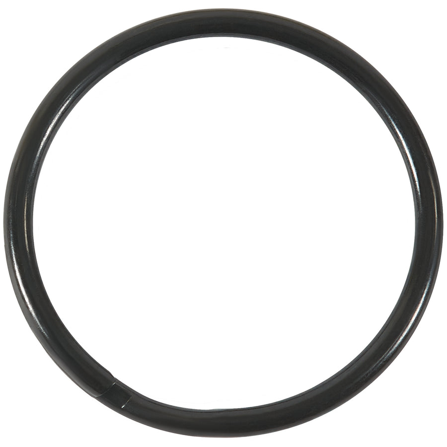 Heavy-duty 1 1/4" diameter black metal split key rings designed for facilities maintenance teams and industrial operations. Case of 100 units features easy-open mechanism that maintains its original shape through repeated use. Perfect for organizing keys, attaching ID tags, and streamlining asset management across your facility.