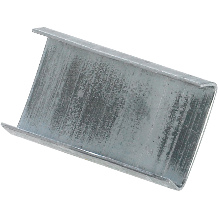 Galvanized .020 steel strapping seals designed for reliable, rust-resistant securing of bundled shipments. 5/8" open/snap-on design fits standard strapping equipment. Sold in cases of 5,000 units for maximum value and convenience.