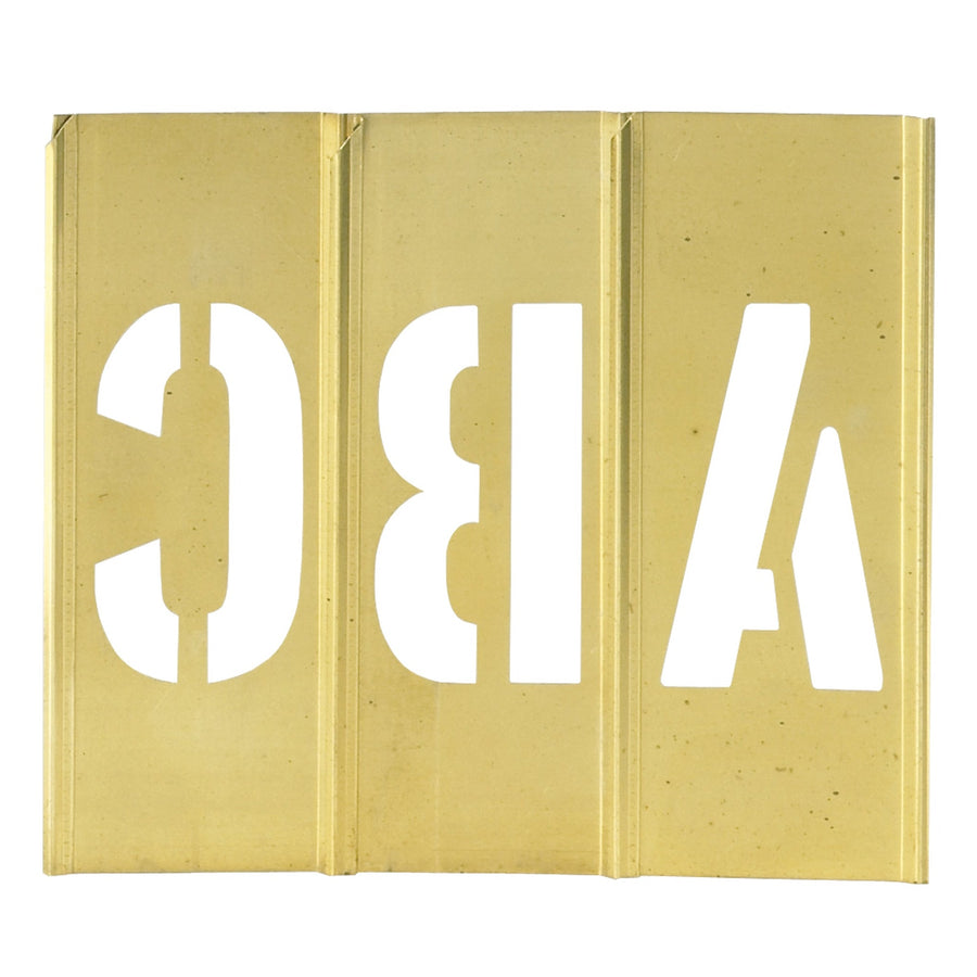 3 in Brass Letter Number Stencils 45/Case STBLN3