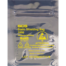 Professional-grade static shielding bags designed to protect sensitive electronic components from electrostatic discharge (ESD) damage. 20x24" transparent bags feature a reliable zip-top closure, ESD warning symbol, and 3.1 mil multi-layer construction. Order by the case (100 bags) for cost-effective bulk protection.
