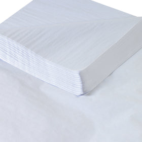 Professional-grade 18x24" white tissue paper sheets designed for industrial packaging and void fill applications. Each case contains 960 sheets of premium 10 lb. basis weight tissue with fade-resistant dyes and soft texture. Neutral pH and cost-effective solution for shipping compliance and product protection.