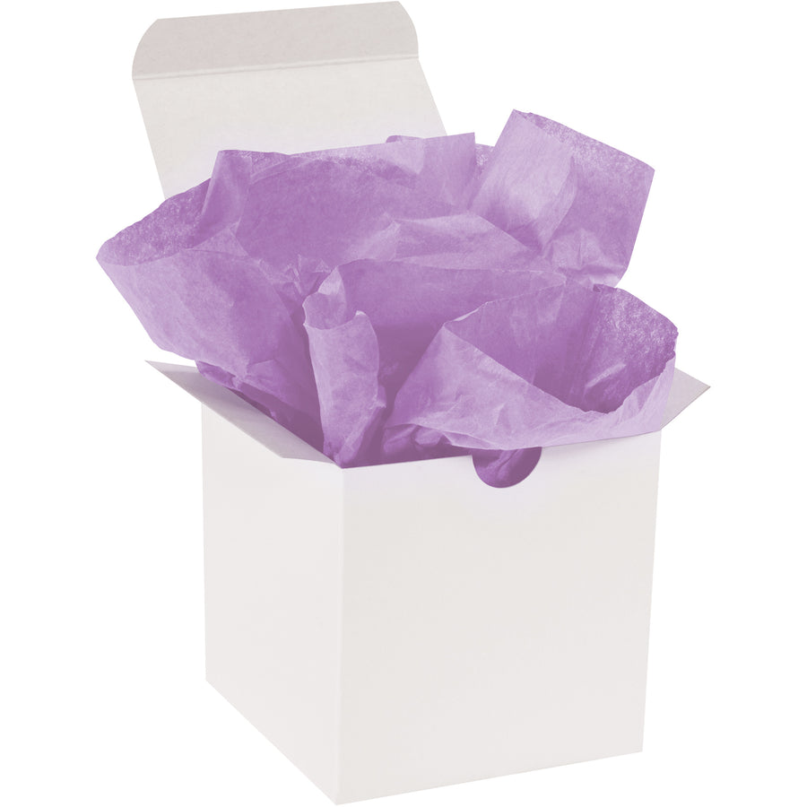 Add professional color and dimension to every shipment with these premium lavender tissue paper sheets. 20x30" size, 10 lb. basis weight, sold as a case of 480 sheets. Special dyes resist fading and bleeding, with soft texture on both sides for quality packaging every time.