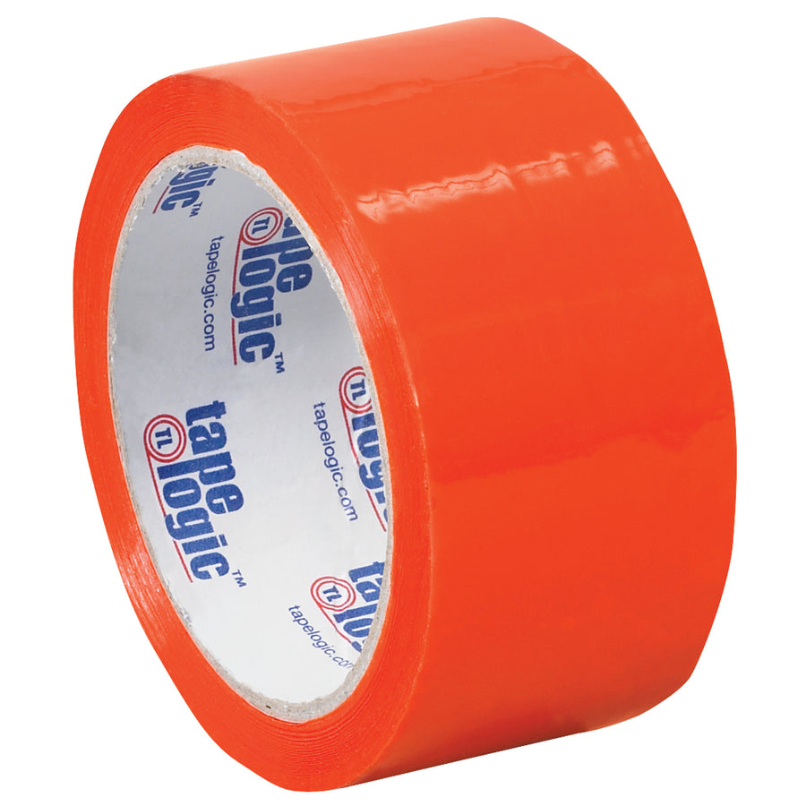 Color-code shipments instantly with Tape Logic Orange Carton Sealing Tape. Each case includes 18 rolls of 2" x 55 yds pressure-sensitive tape with 2.2 mil polypropylene and reliable acrylic adhesive for secure case closure on high-speed packing lines.