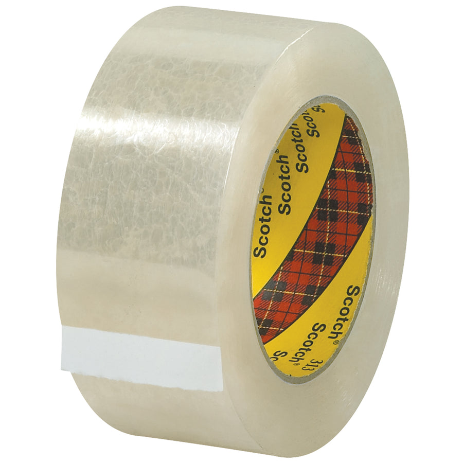 2" x 55 yds Clear Scotch® 313 Box Sealing Tape - 2.5 Mil, Case of 36