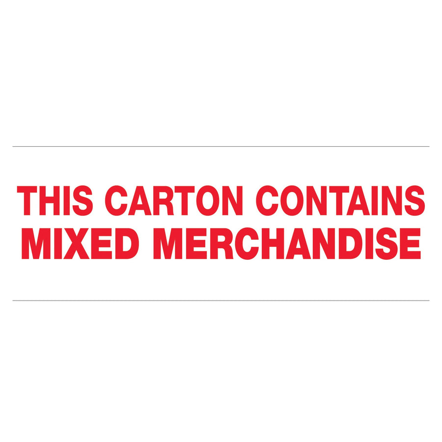2 in x 110 yd 2.2 Mil Mixed Merchandise Message Carton Sealing Tape 36/Case T902P10