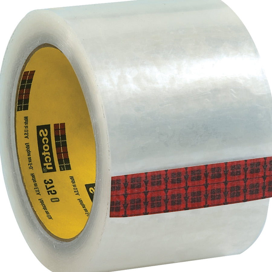 3 in x 55 yd 3.1 Mil Clear Scotch 375 Box Sealing Tape 24/Case T905375