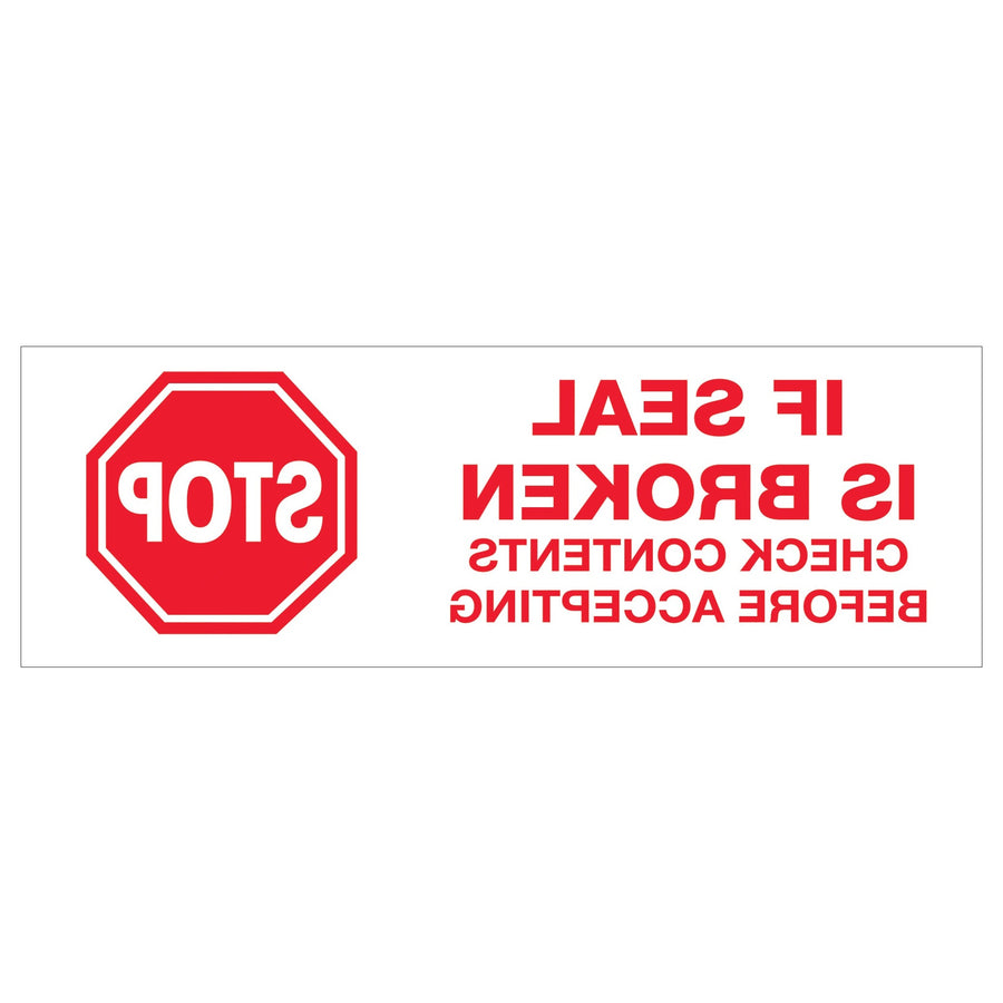 3 in x 110 yd 2.2 Mil Red/White Messaged Carton Sealing Tape 6-Pack T905P016PK