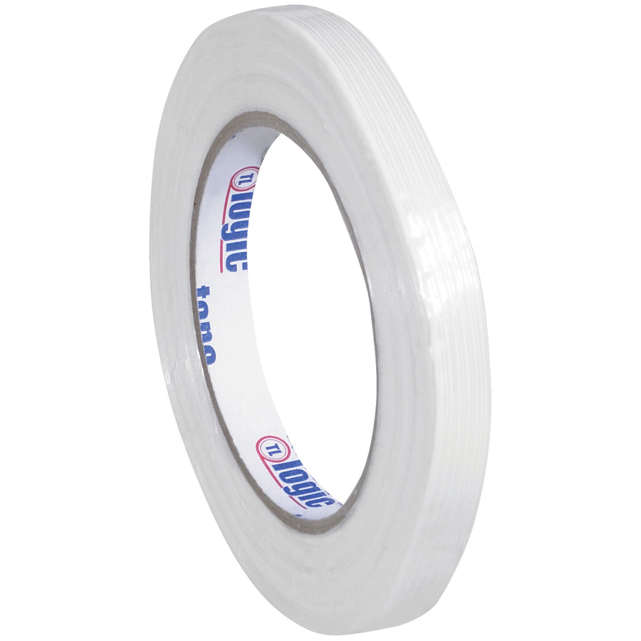 Heavy-duty reinforced strapping tape delivers 180 lb tensile strength for reliable carton sealing and bundling. Each case includes 12 rolls of 1/2" x 60 yds clear tape‚a cost-effective alternative to steel and poly strapping that works seamlessly on standard dispensers.