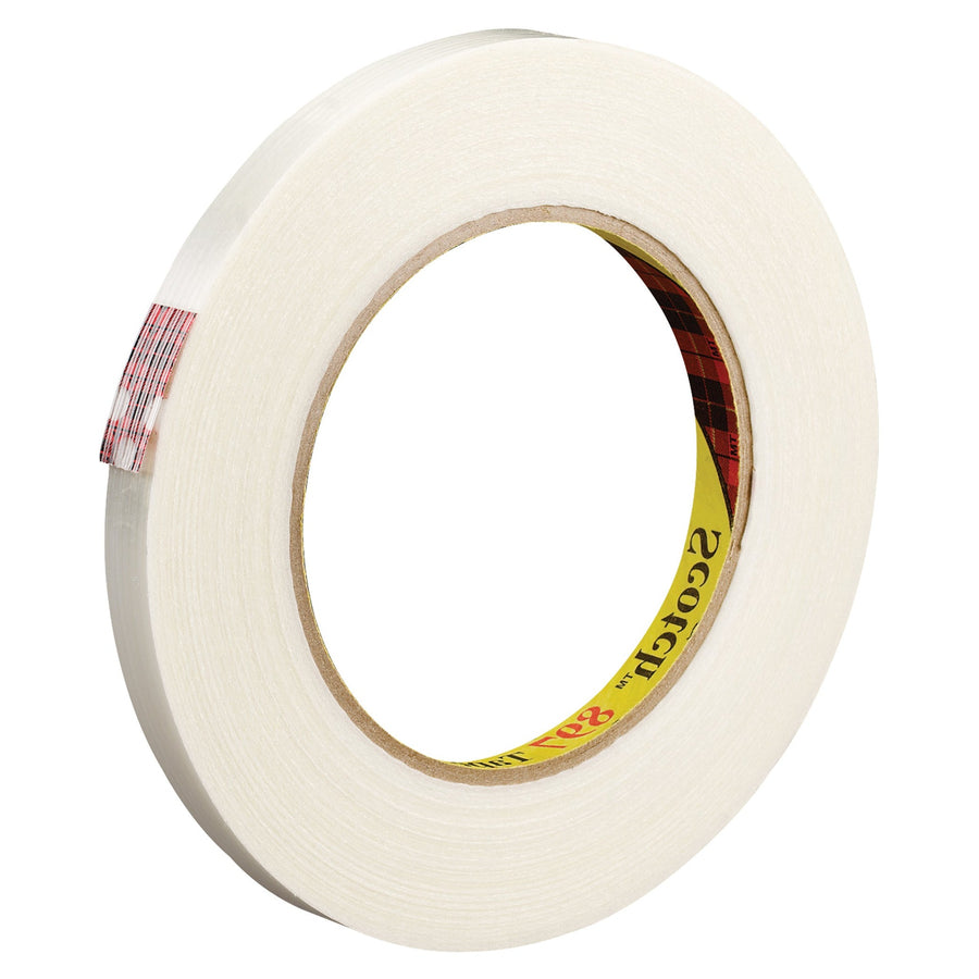 1/2 in x 60 yd 6.0 Mil Clear 897 Filament Tape 12/Case T91389712PK