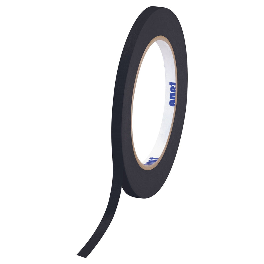 1/4 in x 60 yd 4.9 Mil Black Masking Tape 12/Case T93100312PKB