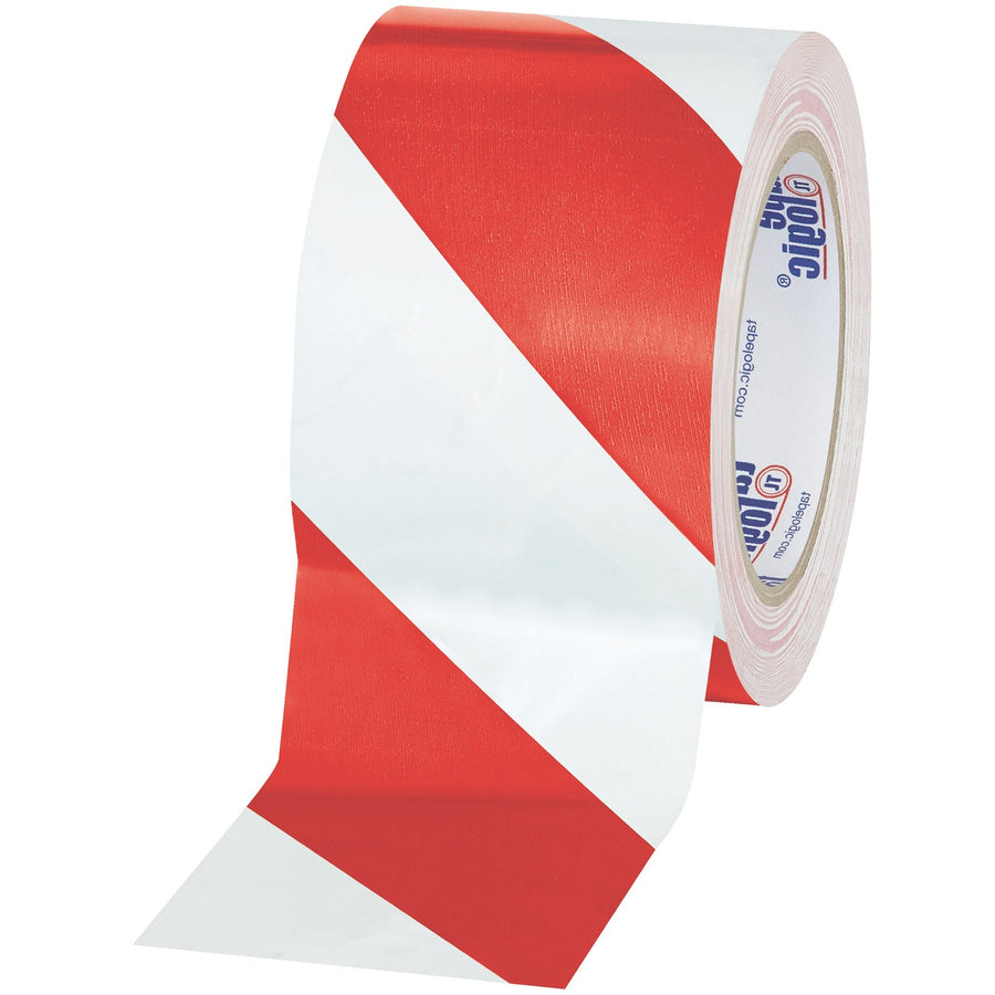 3 in x 36 yd 7.0 Mil Red/White Striped Vinyl Safety Tape 3-Pack T93363PKRW