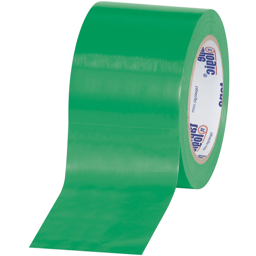 3 in x 36 yd 6.0 Mil Green Vinyl Safety Tape 16/Case T9336G