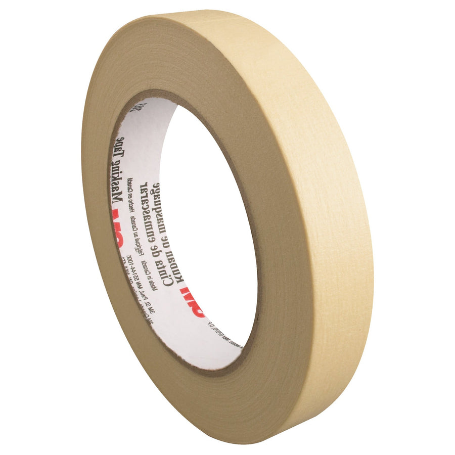 3/4 in x 60 yd 4.7 Mil Crepe 3M 203 Masking Tape 48/Case T934203