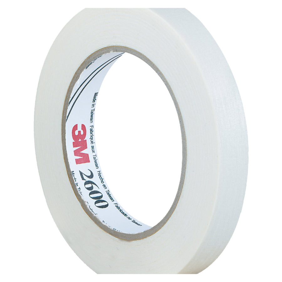 3/4 in x 60 yd 4.4 Mil 3M™ 2600 Crepe Masking Tape 48/Case T934260