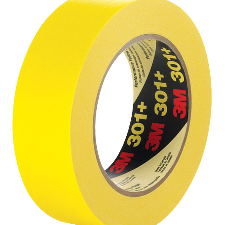 1 in x 60 yd Yellow 3M 301+ Performance Masking Tape 36/Case T935301