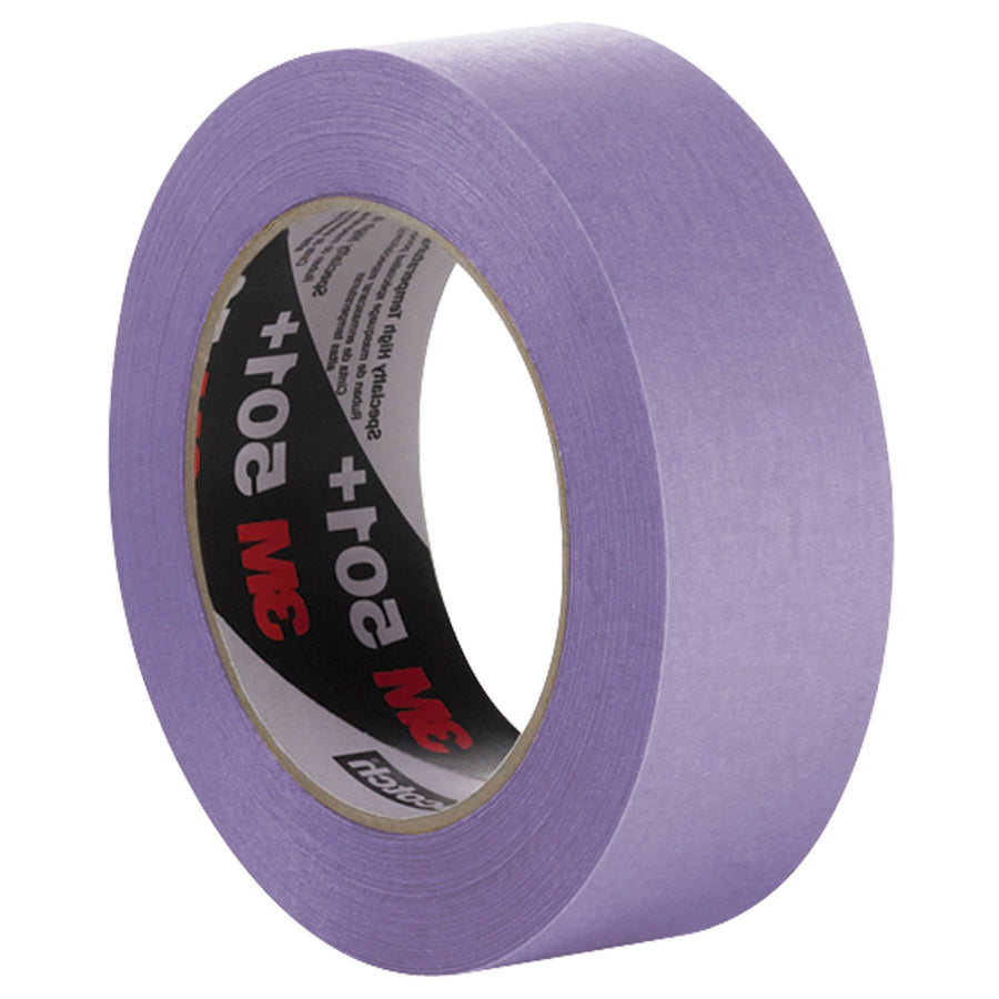 1 in x 60 yd 7.3 Mil 3M 501+ High Temperature Masking Tape 36/Case T935501