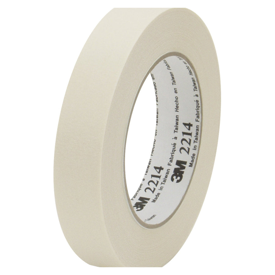 1.5 in x 60 yd 3M 2214 Paper Masking Tape 24/Case T9362214