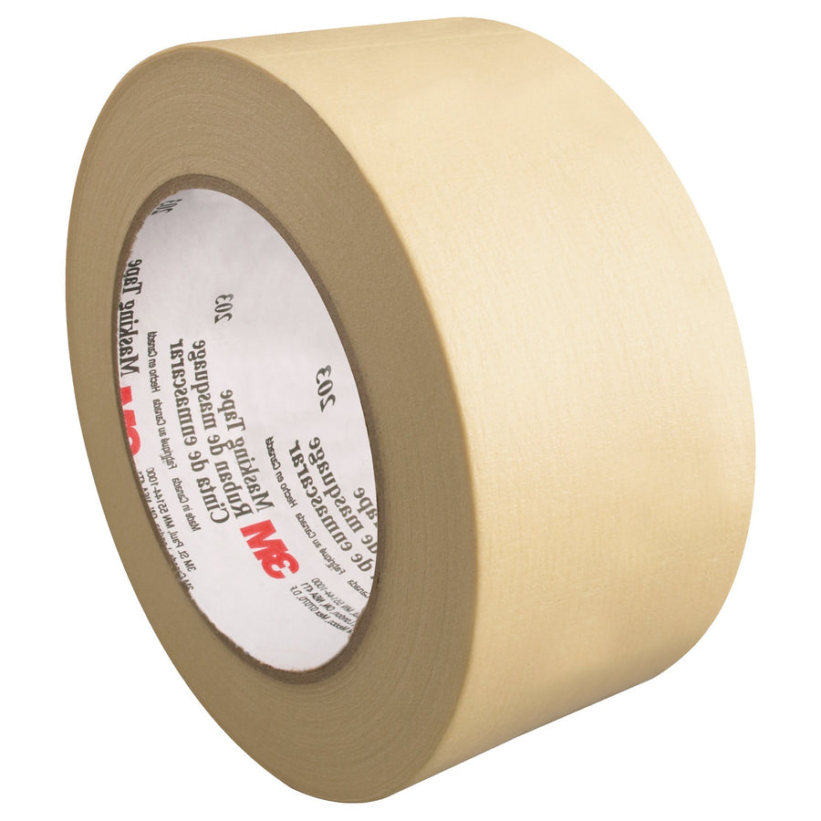 2 in x 60 yd 4.7 Mil 3M™ 203 Crepe Masking Tape 12/Case T93720312PK