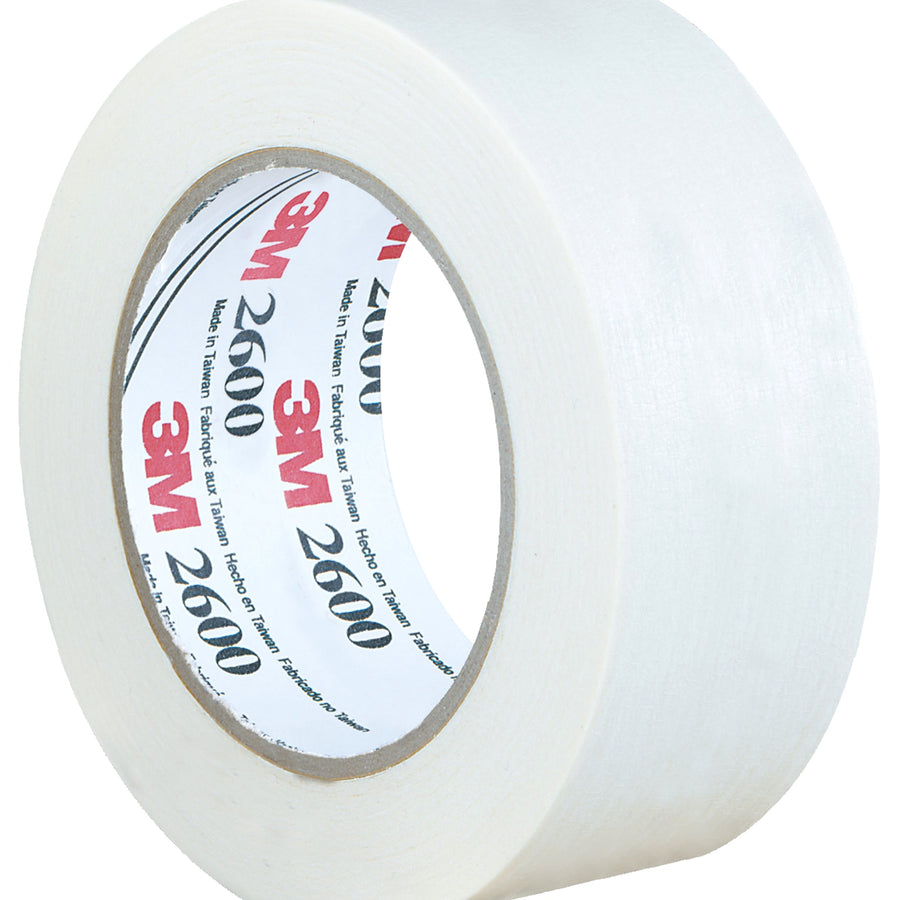 2 in x 60 yd 4.4 Mil Crepe 3M 2600 Masking Tape 24/Case T937260