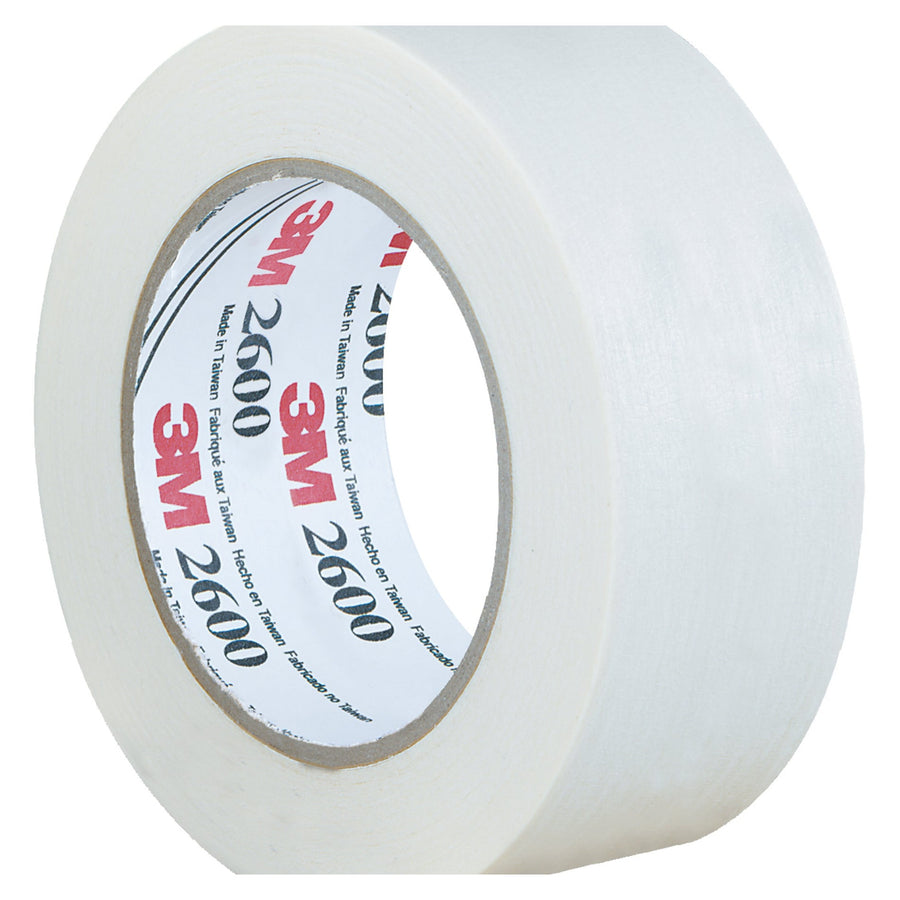 2 in x 60 yd 4.4 Mil Crepe 3M 2600 Masking Tape 12-Pack T93726012PK