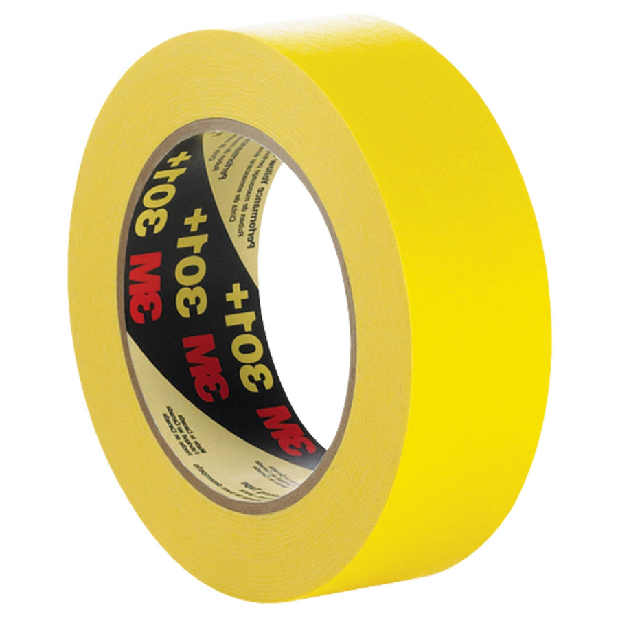 2 in x 60 yd 6.3 Mil Yellow Crepe 3M 301+ Masking Tape 24/Case T937301