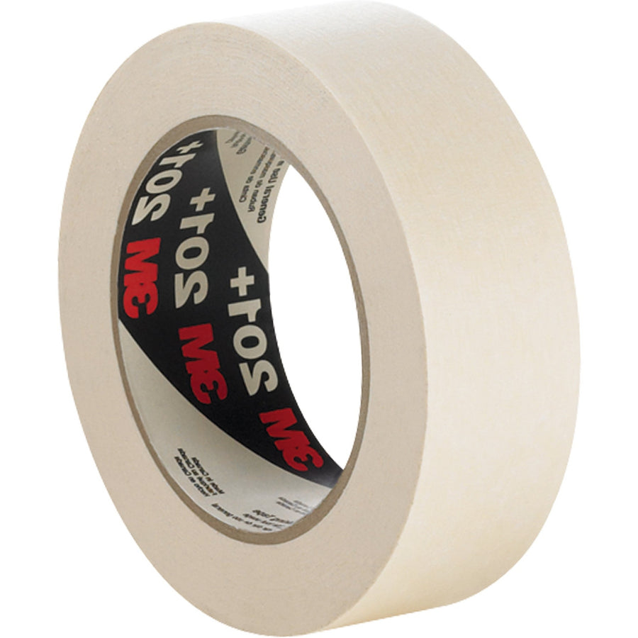 3 in x 60 yd 4.4 Mil Crepe 3M 201+ Masking Tape 12/Case T938201