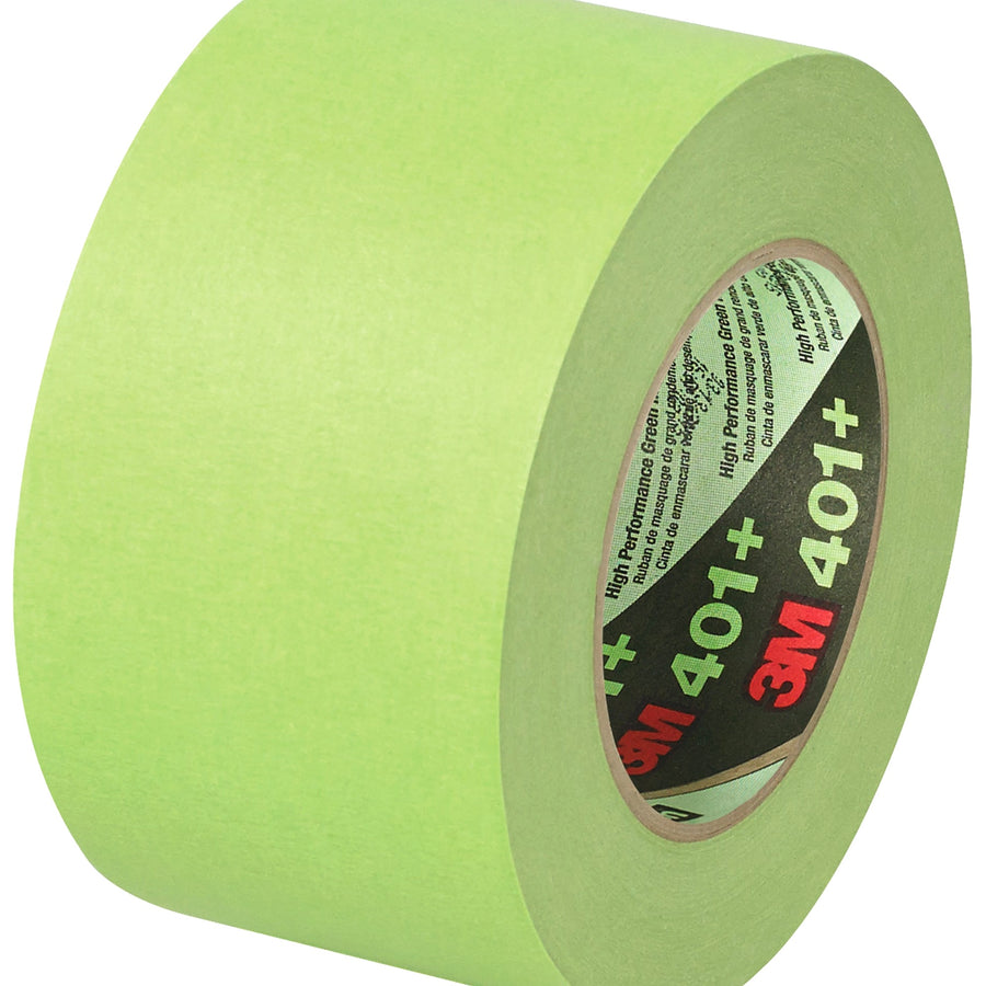 3 in x 60 yd 6.7 Mil Green 3M 401+ Masking Tape 8/Case T938401