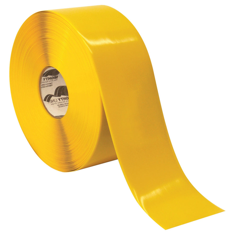 4 in x 100 ft 60 Mil Yellow PVC Safety Tape 1/Case T94100Y