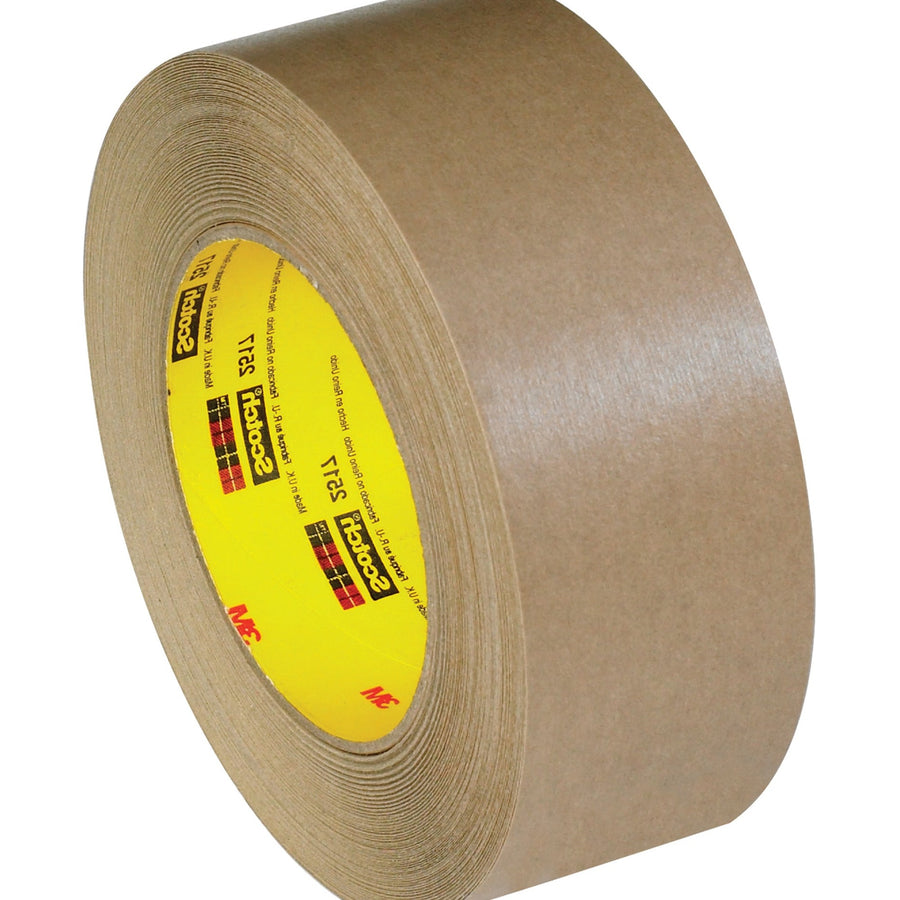 2 in x 60 yd Kraft 3M 2517 Flatback Carton Sealing Tape 24/Case T9472517