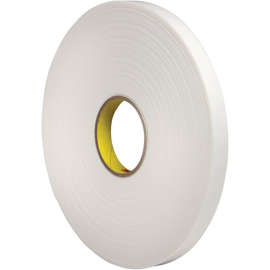 3M 4466 double sided foam tape delivers superior cushioning and gap-filling for precision goods shipment protection. This 1/2" x 36 yard roll features 1/16" closed-cell polyethylene foam with aggressive rubber adhesive‚conforming to irregular surfaces while distributing stress and dampening vibration. One pack includes everything needed for multiple mounting and bonding applications on plastics and delicate assemblies.
