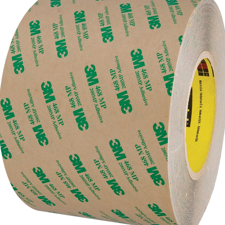 6 in x 60 yd 5.0 Mil Clear 3M 468MP Adhesive Transfer Tape Hand Roll T96064681PK