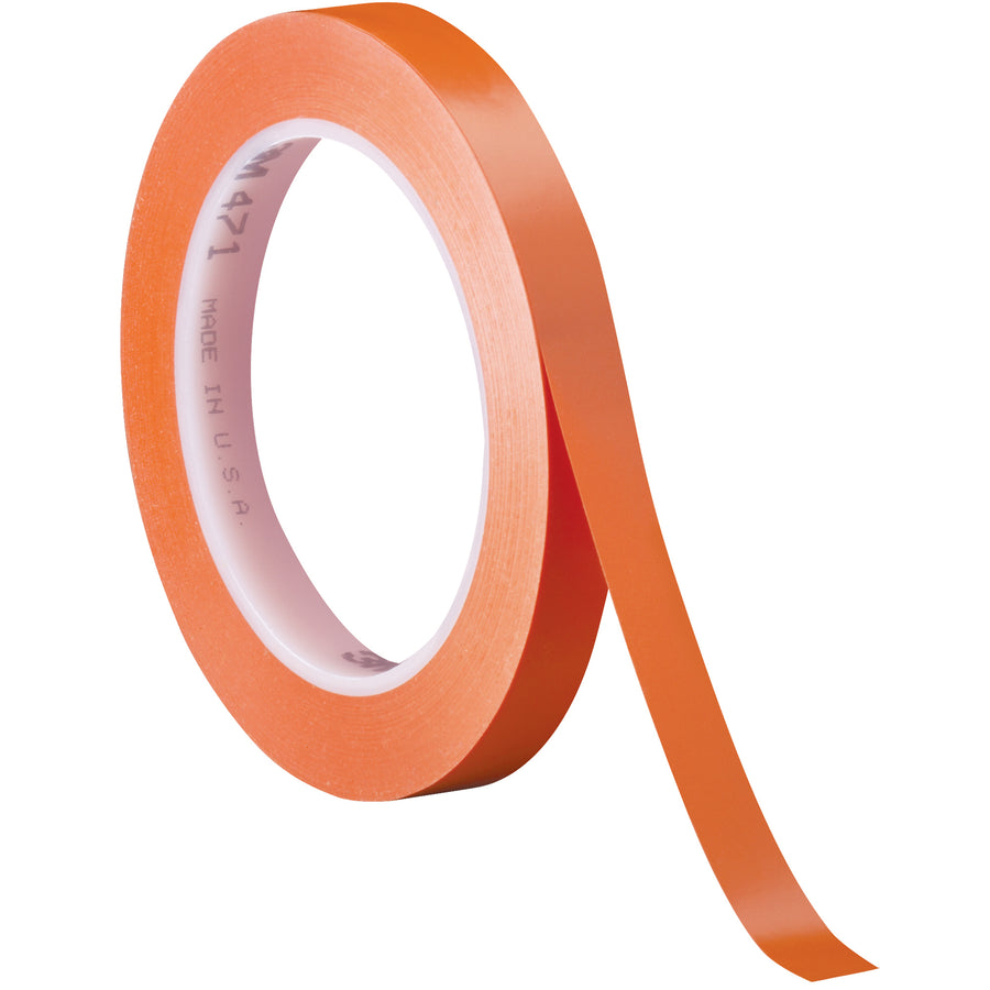 Speed up case sealing and color-coding operations with 3M 471 vinyl tape. This 3-pack delivers instant rubber adhesive grip on contact‚no dripping, drying, or cleanup required. 5.2 mil durable backing resists moisture, chemicals, and abrasion for consistent performance on high-speed packing lines.
