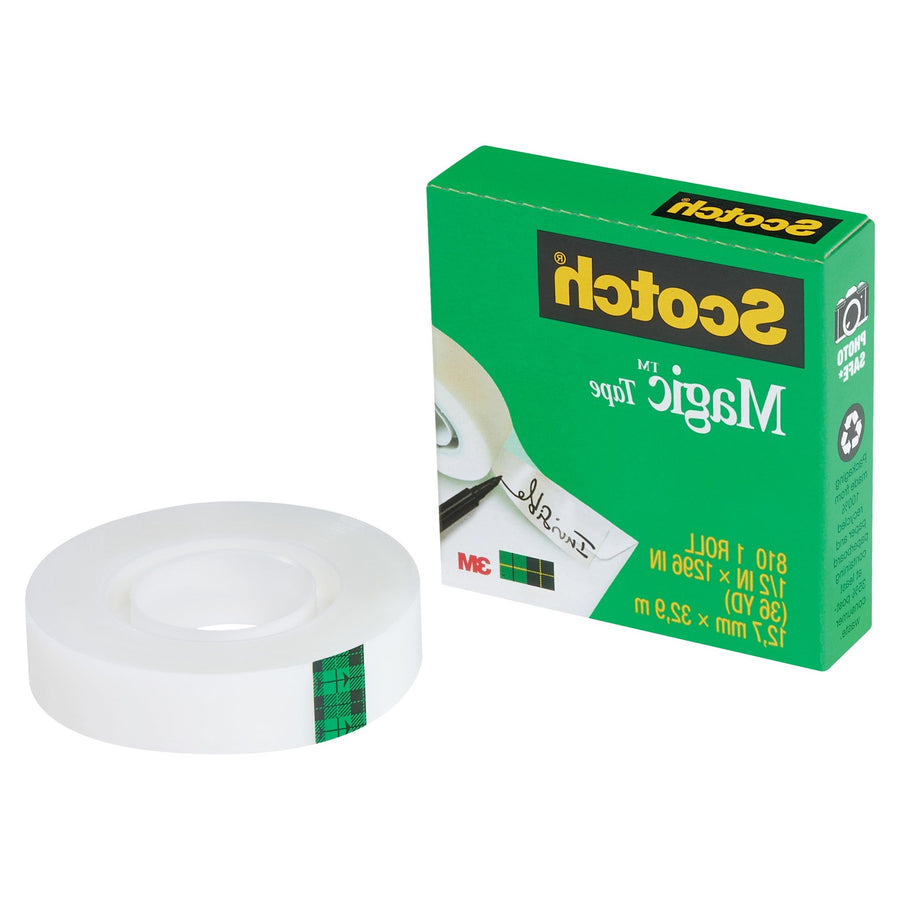 1/2 in x 36 yd Scotch Magic™ 810 Tape 12/Case T9631810