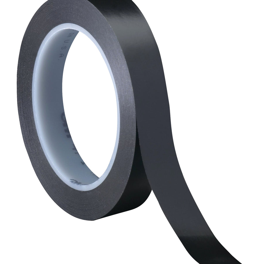 1/2 in x 36 yd 5.2 Mil Black 471 Vinyl Tape 3/Case T9634713PKB