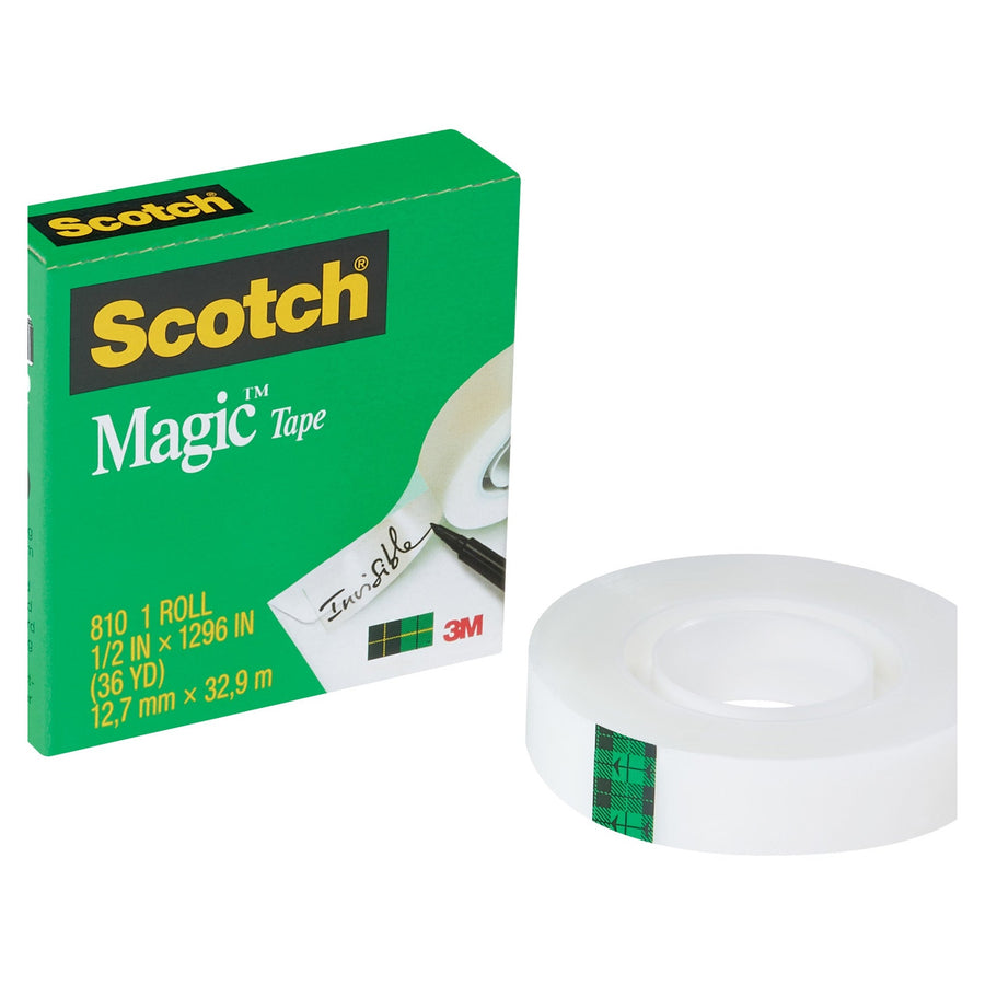 1/2 in x 72 yd Scotch 810 Magic Tape 12/Case T963810