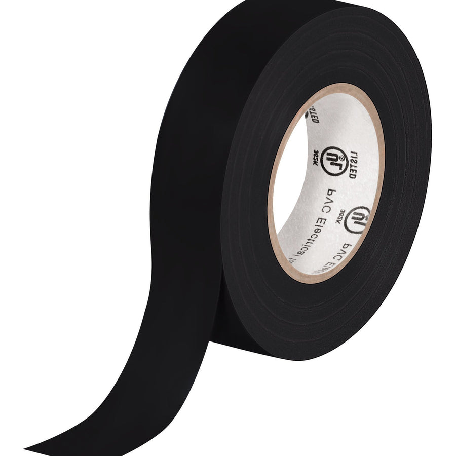 3/4 in x 20 yd 7.0 Mil Black Vinyl Electrical Tape 10/Case T96461810PK