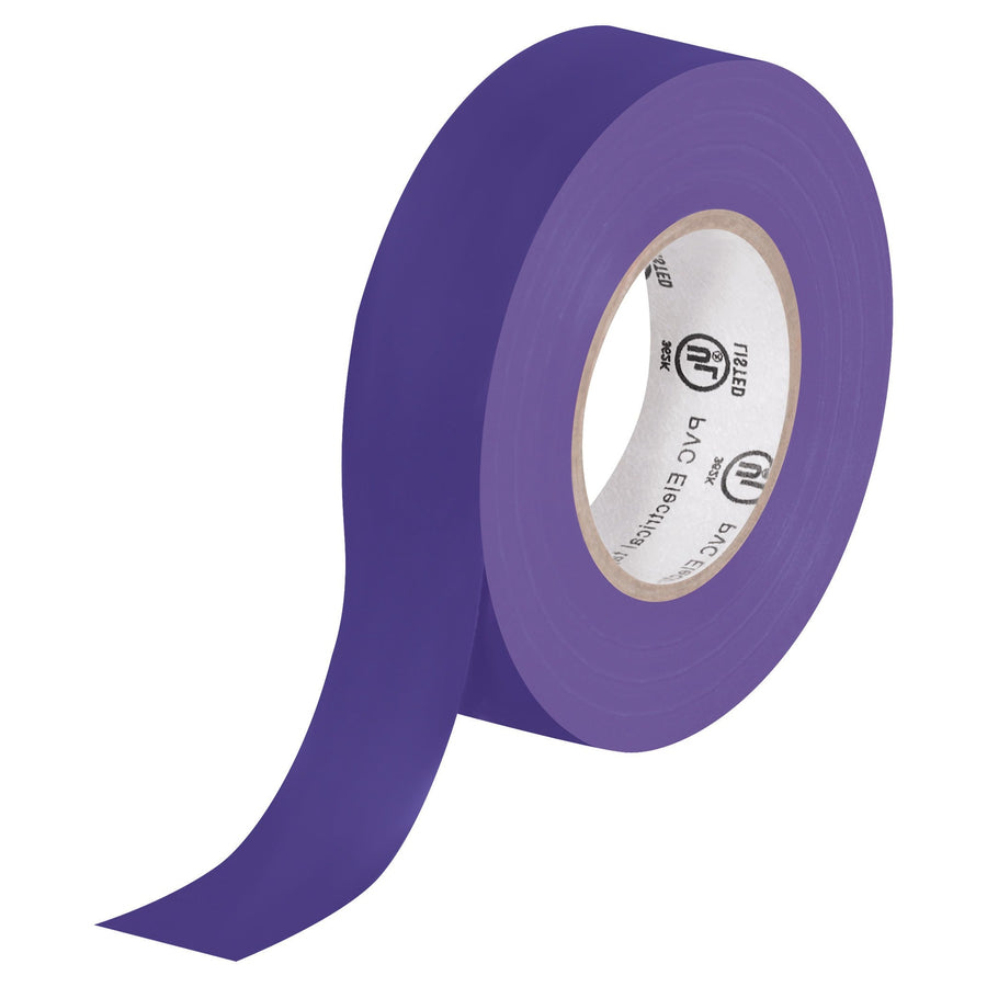 3/4 in x 20 yd 7 Mil Purple Electrical Tape Vinyl 200/Case T964618M