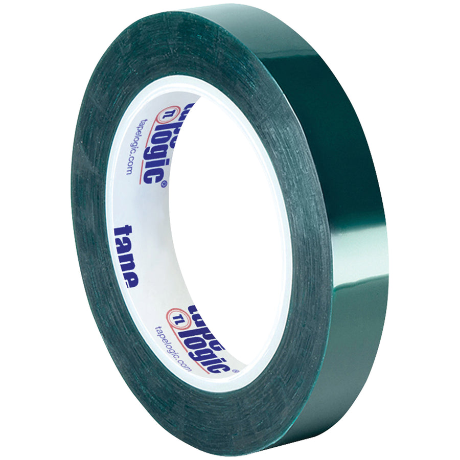 Professional-grade green PET tape designed for powder coating and high-temperature masking applications. Each case includes 2 rolls of 1" x 72 yds. with silicone-based pressure-sensitive adhesive that removes cleanly without residue. Rated for temperatures up to 400°F.