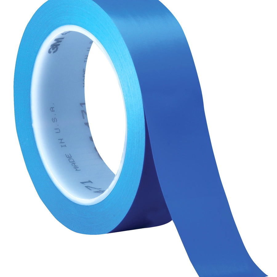1 in x 36 yd 5.2 Mil Blue 471 Vinyl Tape 3-Pack T9654713PKBL